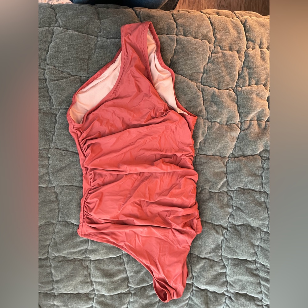 J.Crew One Shoulder Swim Suit, Rust color